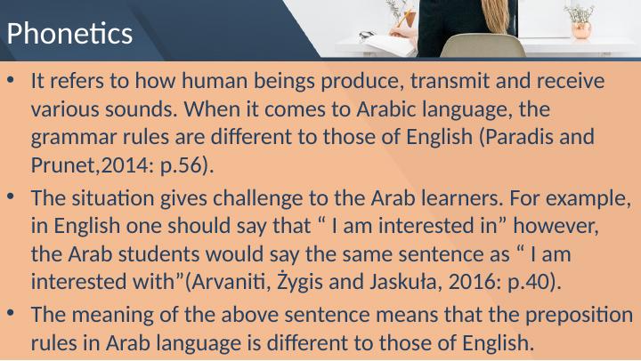 Phonetic and Phonology: Arab EFL learners pronunciation_3