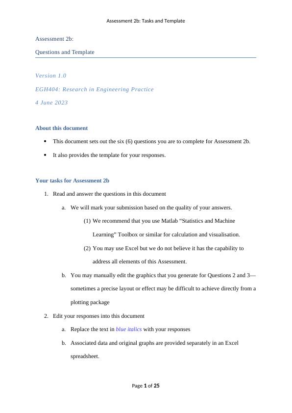 Assessment 2b: Tasks and Template - Desklib