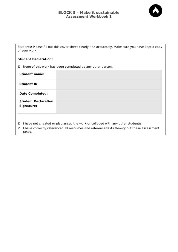 Assessment Workbook 1 for Make it Sustainable - Desklib_2