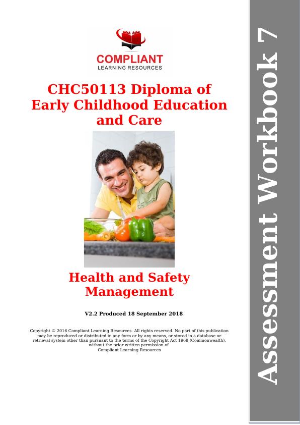 Assessment Workbook 7 for CHC50113 Diploma of Early Childhood Education and Care_1