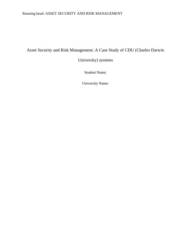 Asset Security and Risk Management: A Case Study of CDU Systems_1