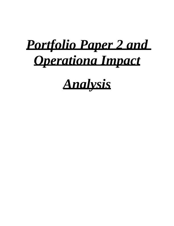 Operational Impact Analysis of AstraZeneca_1