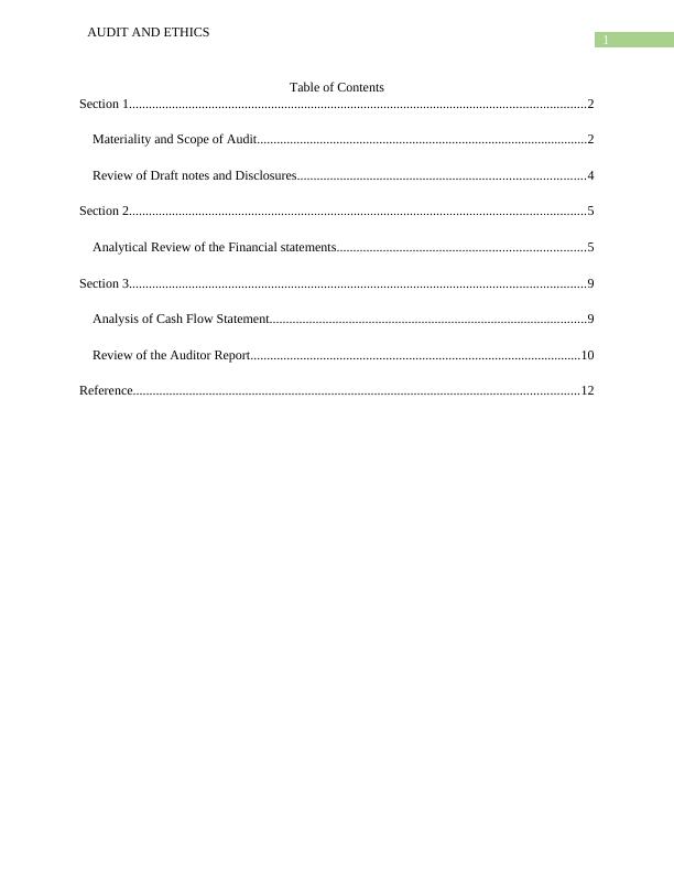Audit and Ethics: Materiality, Scope, and Analytical Review of Financial Statements_2