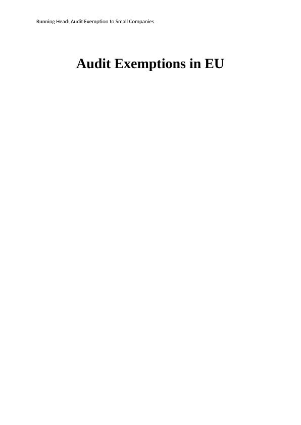 Audit Exemptions in EU_1