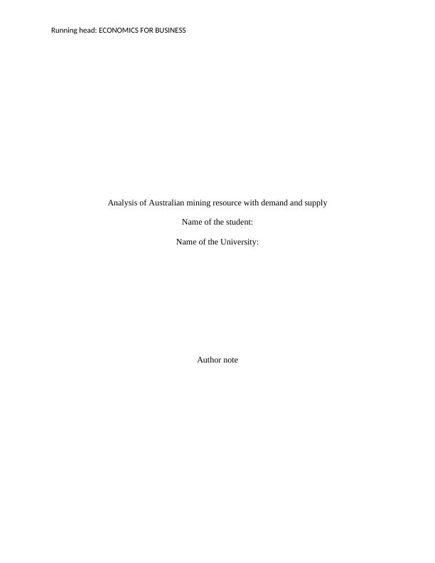 Analysis of Australian mining resource with demand and supply_1