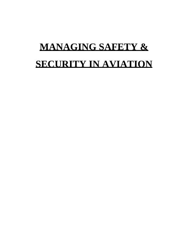 Managing Safety & Security In Aviation: Bird Strikes & Risk Assessment