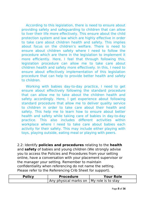 EYP 2: Health and Safety of Babies and Young Children in the Early Years - Project Four_8