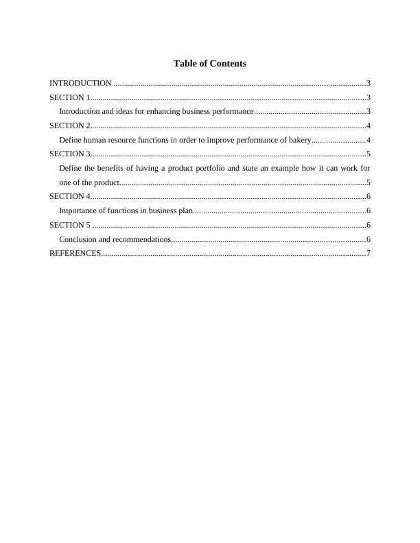 Enhancing Business Performance of a Bakery: HR Functions, Product ...