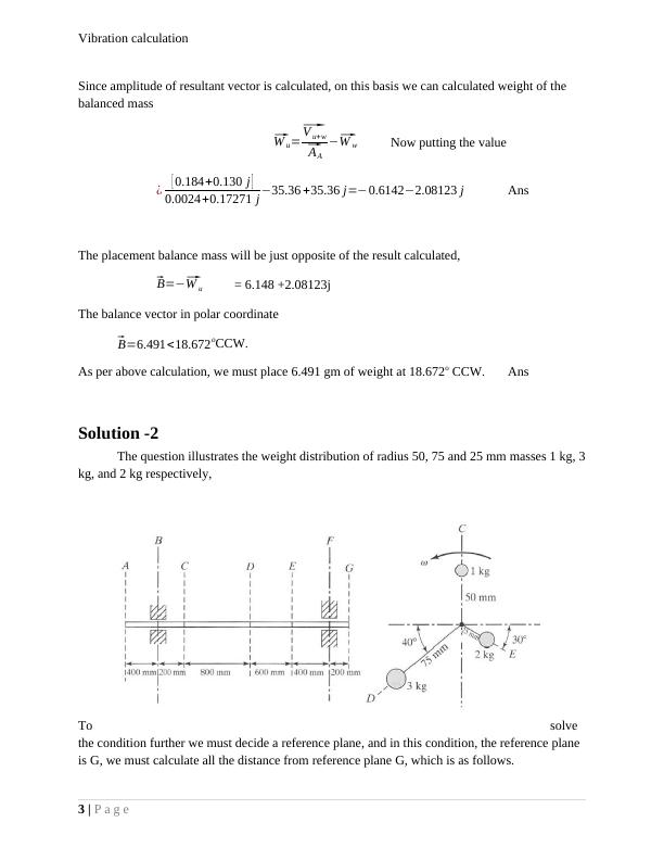 Balancing and Vibration Calculation for Crank Shaft and Weight Distribution_4