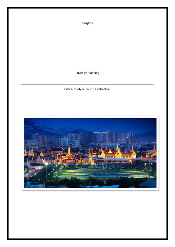 Critical Study of Tourist Destination: Bangkok_1