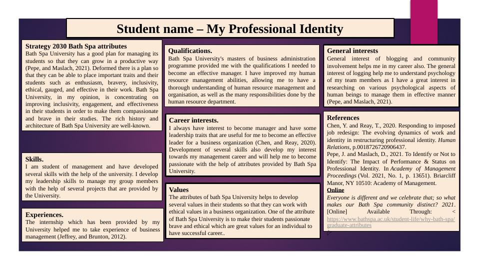 Developing Professional Identity through Bath Spa University's Attributes_1