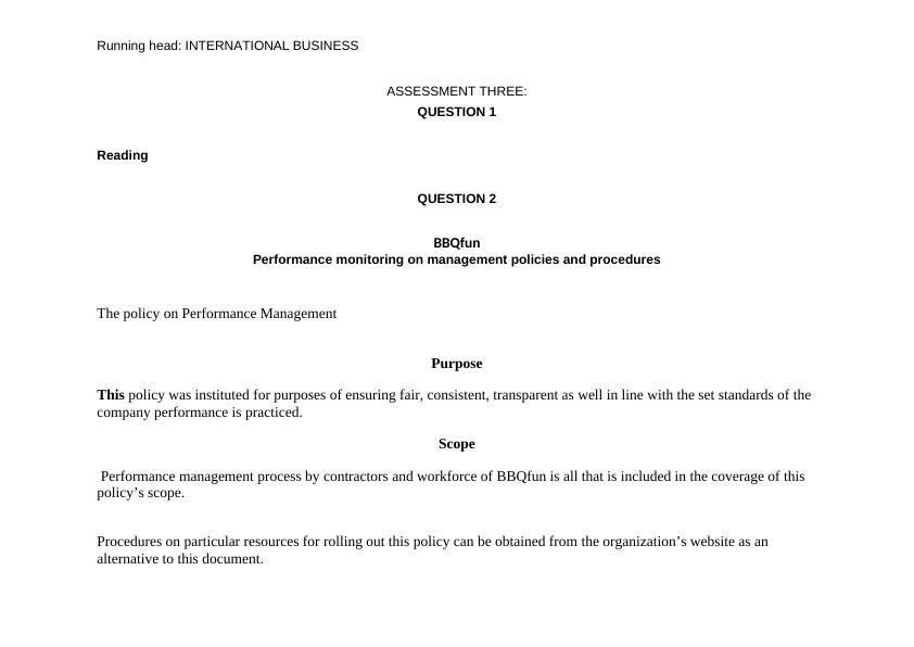 Performance Monitoring on Management Policies and Procedures - BBQfun_1