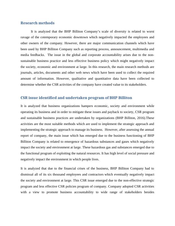 Corporate Social Responsibilities of BHP Billiton Company_5
