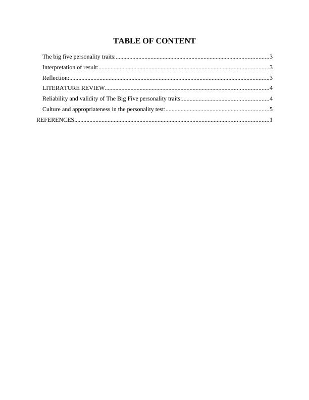 The Big Five Personality Traits: Interpretation,