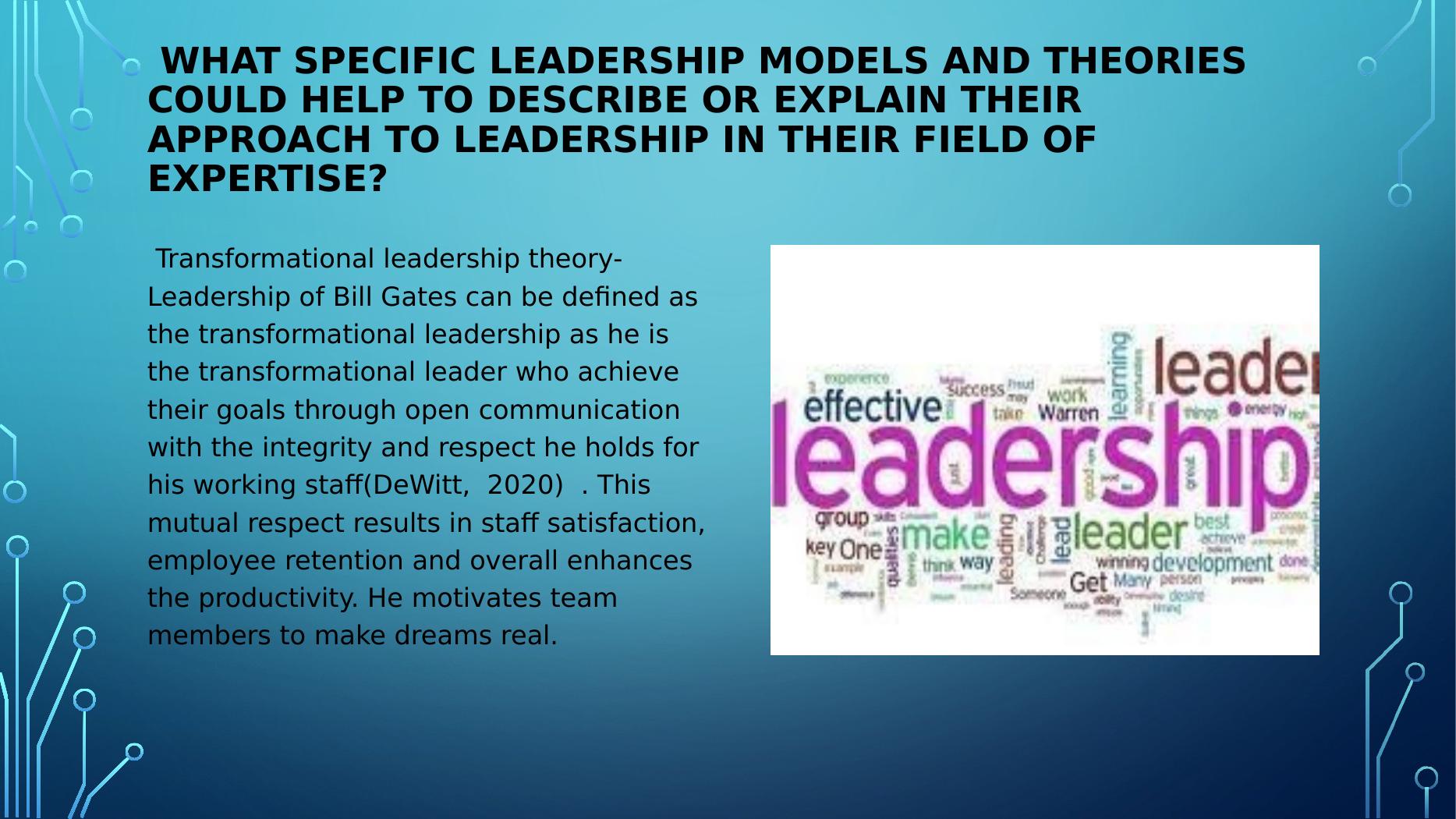 Leadership of Bill Gates in the Technology Sector