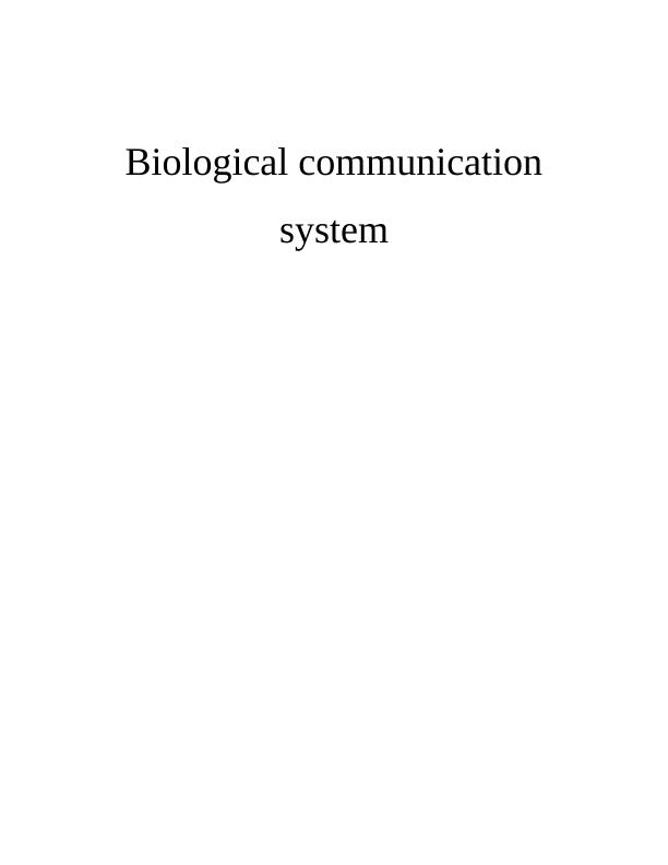 Biological Communication Systems Understanding The Endocrine System