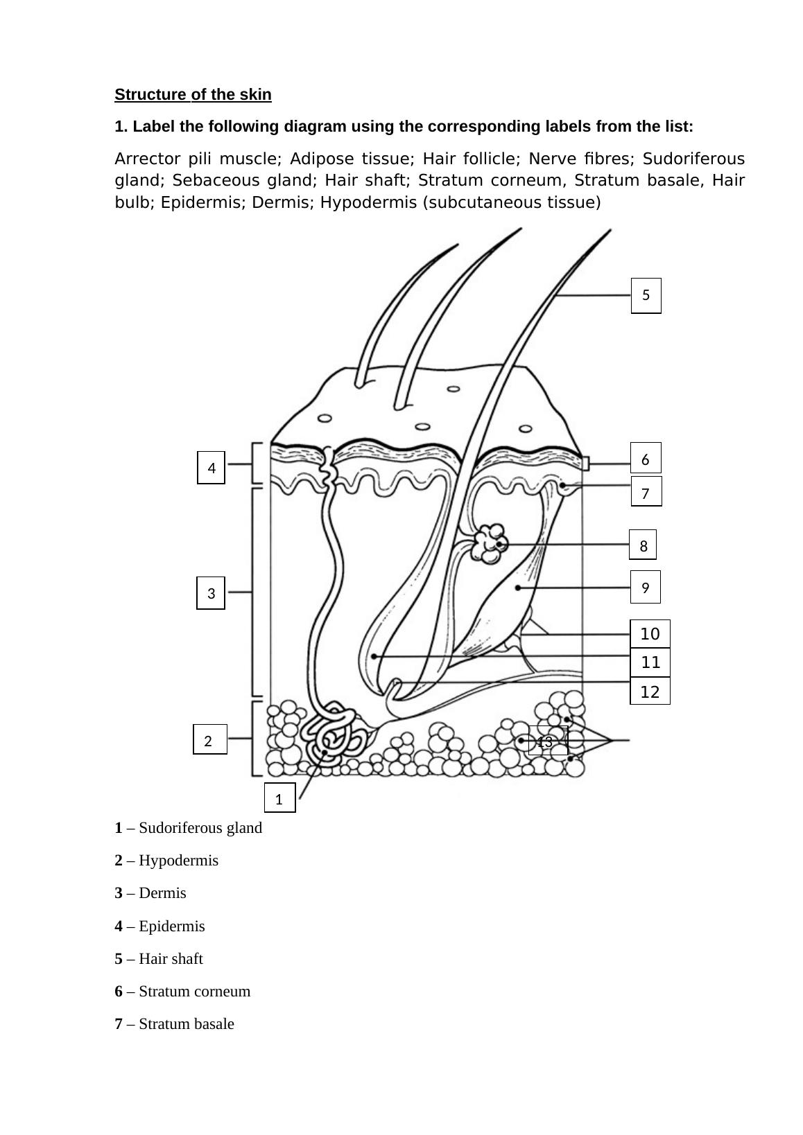 Biosciences for Nursing Workbook Week 2: The Skin, Wound Healing ...