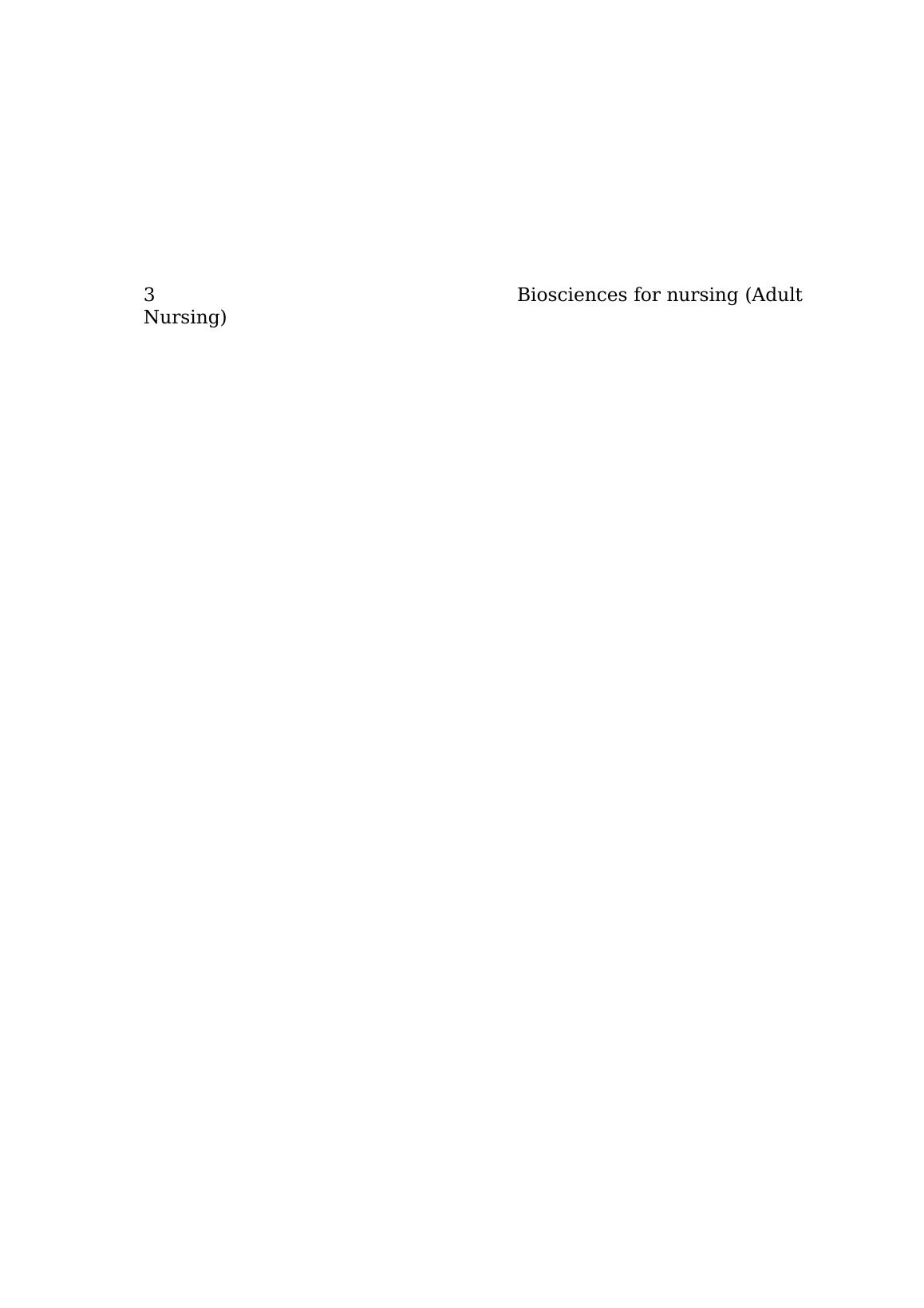 Biosciences Workbook on Body Compartments, Cell and Homeostasis for Nursing