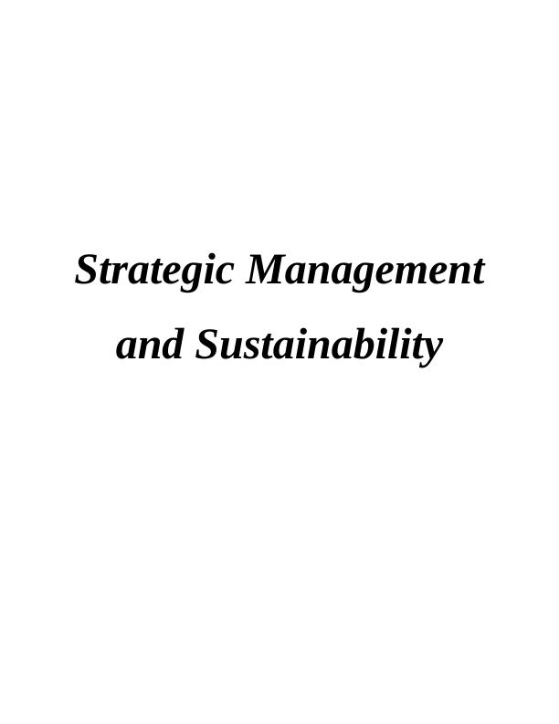 BP Strategic Management and Sustainability_1
