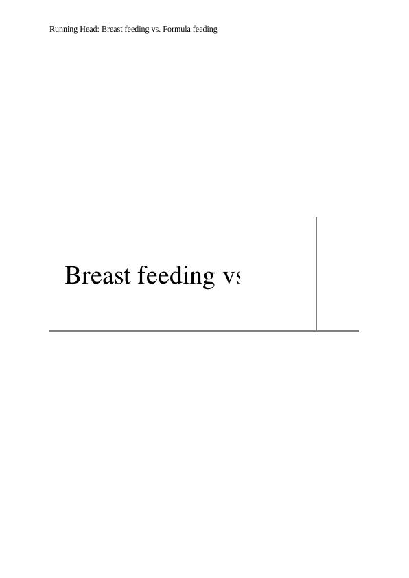 Breastfeeding vs. Formula Feeding: Benefits and Shortcomings_1