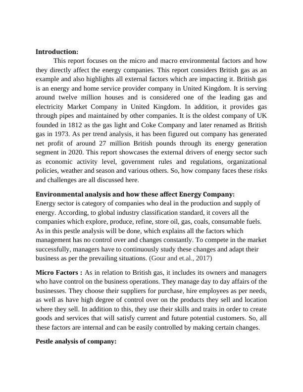 Environmental Analysis and SWOT Matrix of British Gas_2