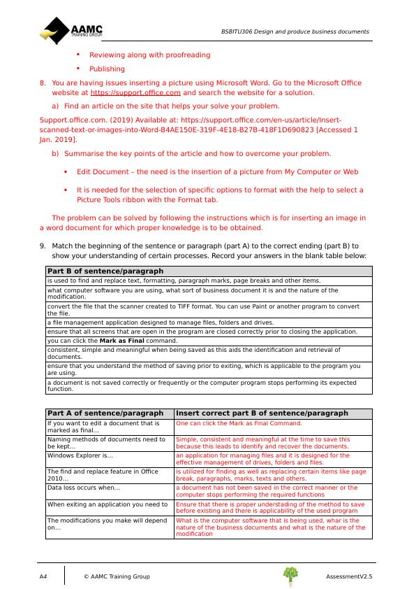 BSBITU306 Design and Produce Business Documents - Assessment Cover Sheet_4
