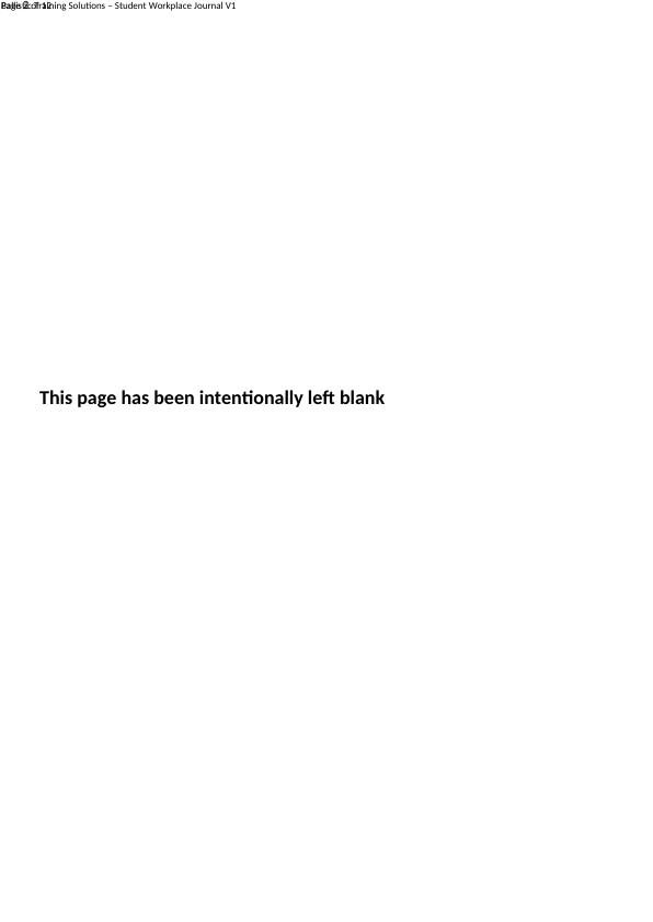 BSBWHS513 Lead WHS Risk Management Student Workplace Journal