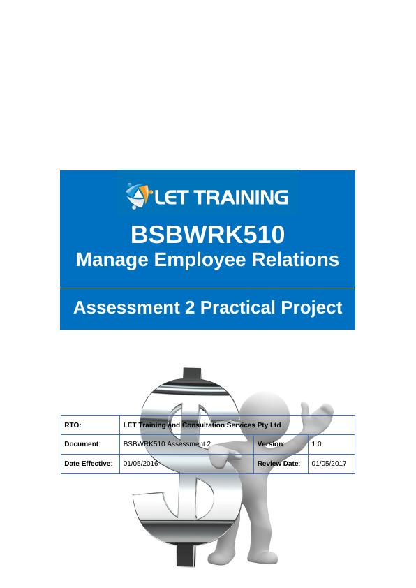 BSBWRK510 Assessment 2 Practical Project_1