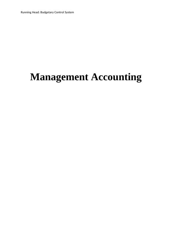 Budgetary Control System for Hospitality Business Industry