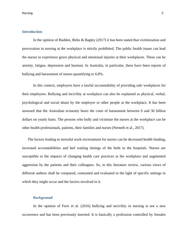 Bullying and Incivility in Nursing: A Literature Review_3