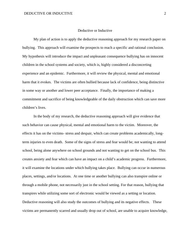 Deductive Reasoning Approach for Research Paper on Bullying_2