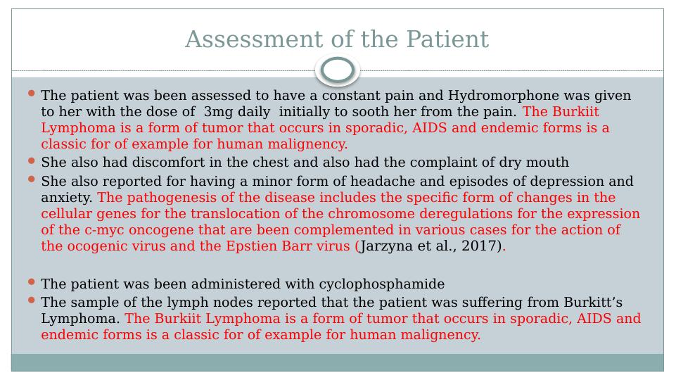 Case Study on Burkitt’s Lymphoma Desklib