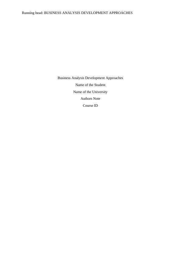 Business Analysis Development Approaches_1