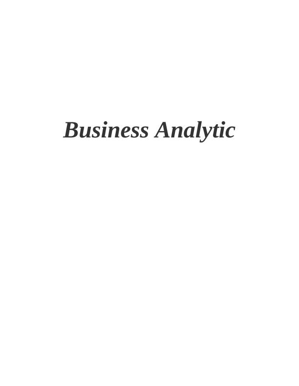 Business Analytics: Costing, Revenue Behaviour, Correlation Coefficient, Breakeven Point and Margin of Safety_1