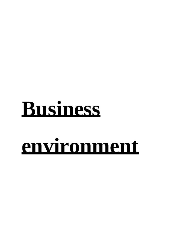 Business Environment Analysis: Internal and External Factors Impacting ...