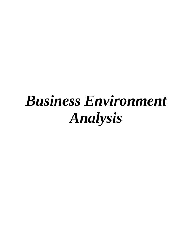 Business Environment Analysis of Mark and Spencer_1