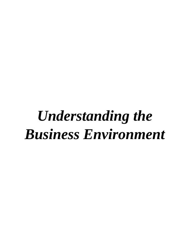Understanding the Business Environment - Tesco and HSBC Bank_1