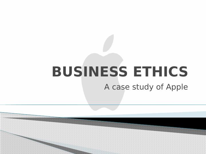 apple ethics case study