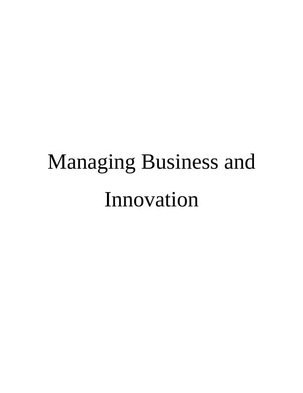 Career Development: Managing Business And Innovation