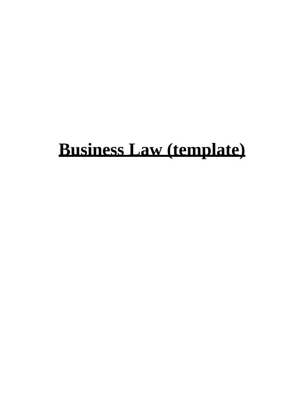 Business Law: Classification, Sources, and UK Law Making Process_1
