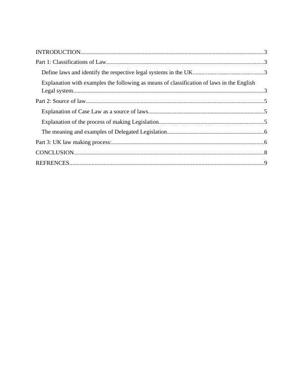 Business Law Classifications, Sources, UK Law Making Process, and Employment Laws