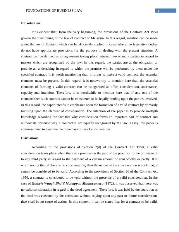 Exploring the Cornerstone of Business Agreements How Consideration