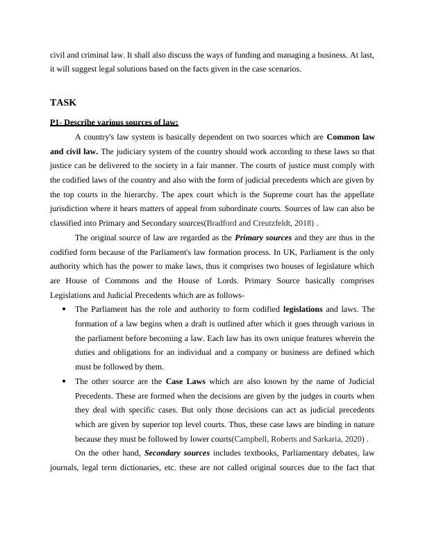 Sources of Law, Law Making Process, and Impact of Business Laws on Business Desklib