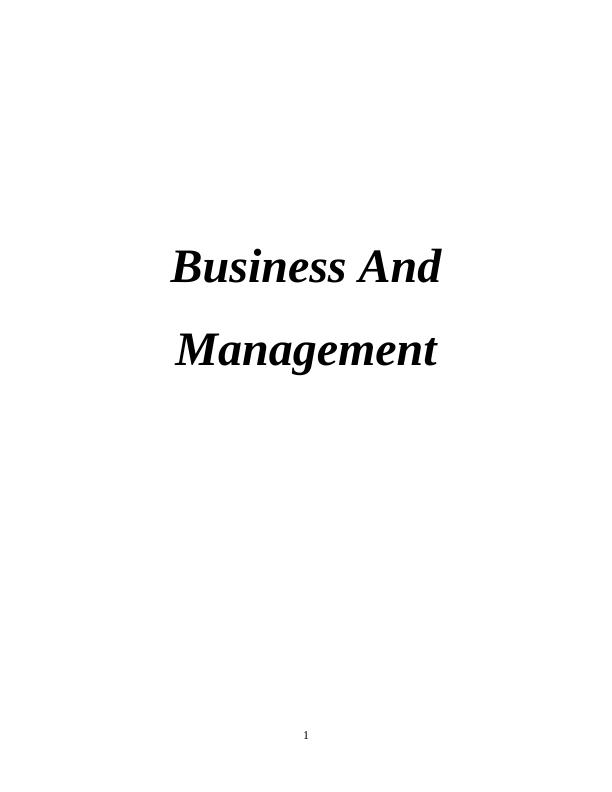 relevant coursework for business management