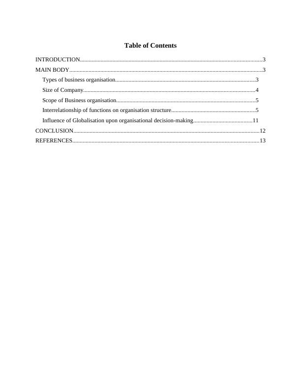 Business Report on Pepsico: Types, Size, Scope, Interrelationship of ...