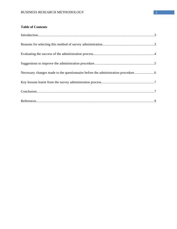 Business Research Methodology: Survey Administration Process_2