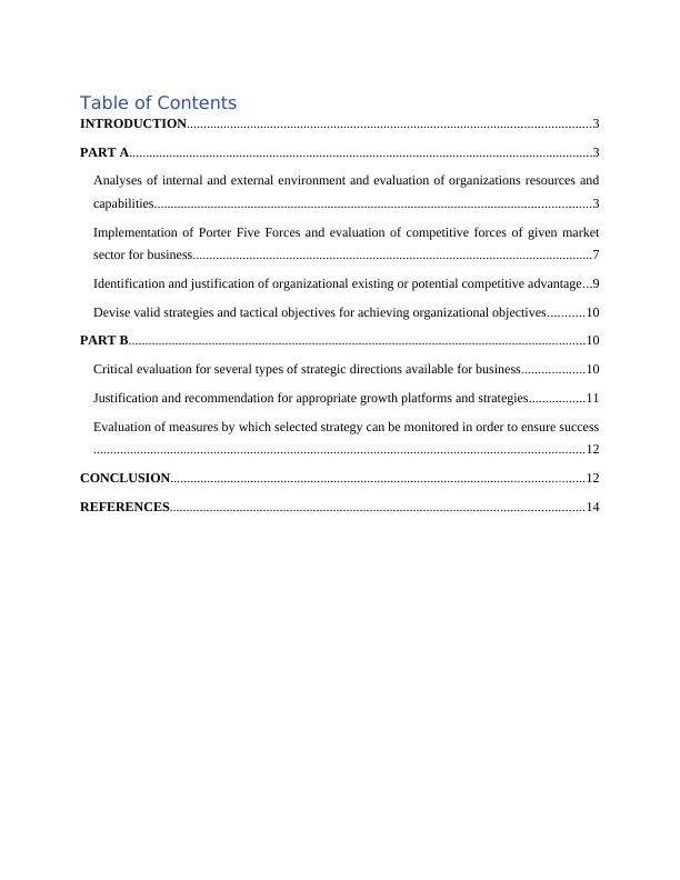 Business Strategy: Strategic Management Plan for Sainsbury