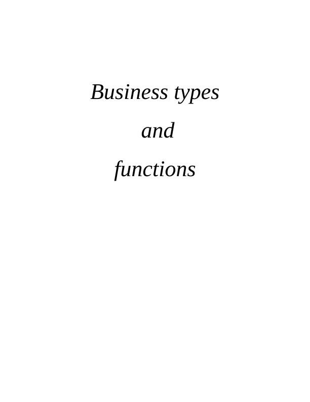 Business Types and Functions: Examining Organizational Structure, Functions, and Culture_1