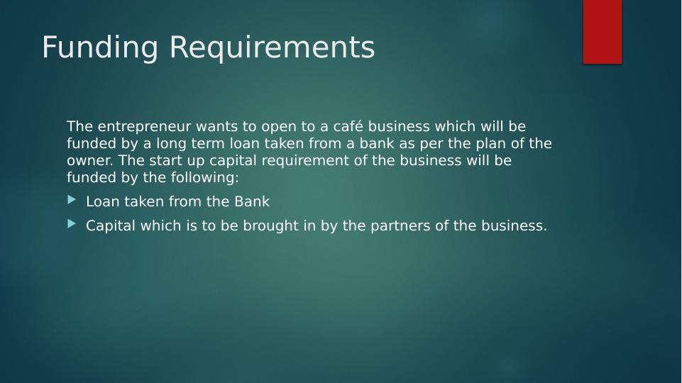 Planning a Business Venture: Funding Requirements, Start Up Cost, Projected Balance Sheet and Cash Flow Statement_2