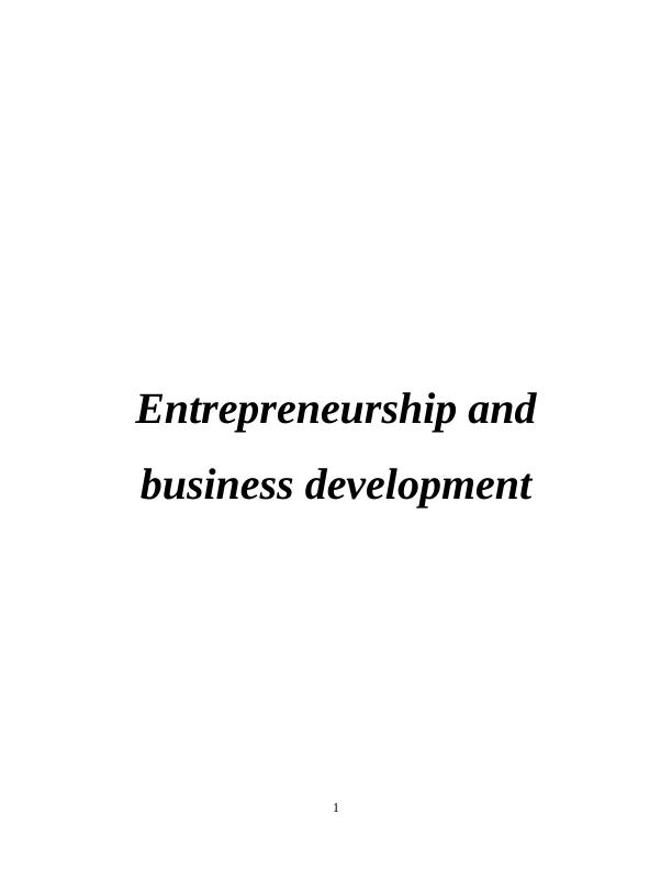 Entrepreneurship and Business Development: A Business Plan for a New Cafe Coffee Shop in Crouch End, London_1